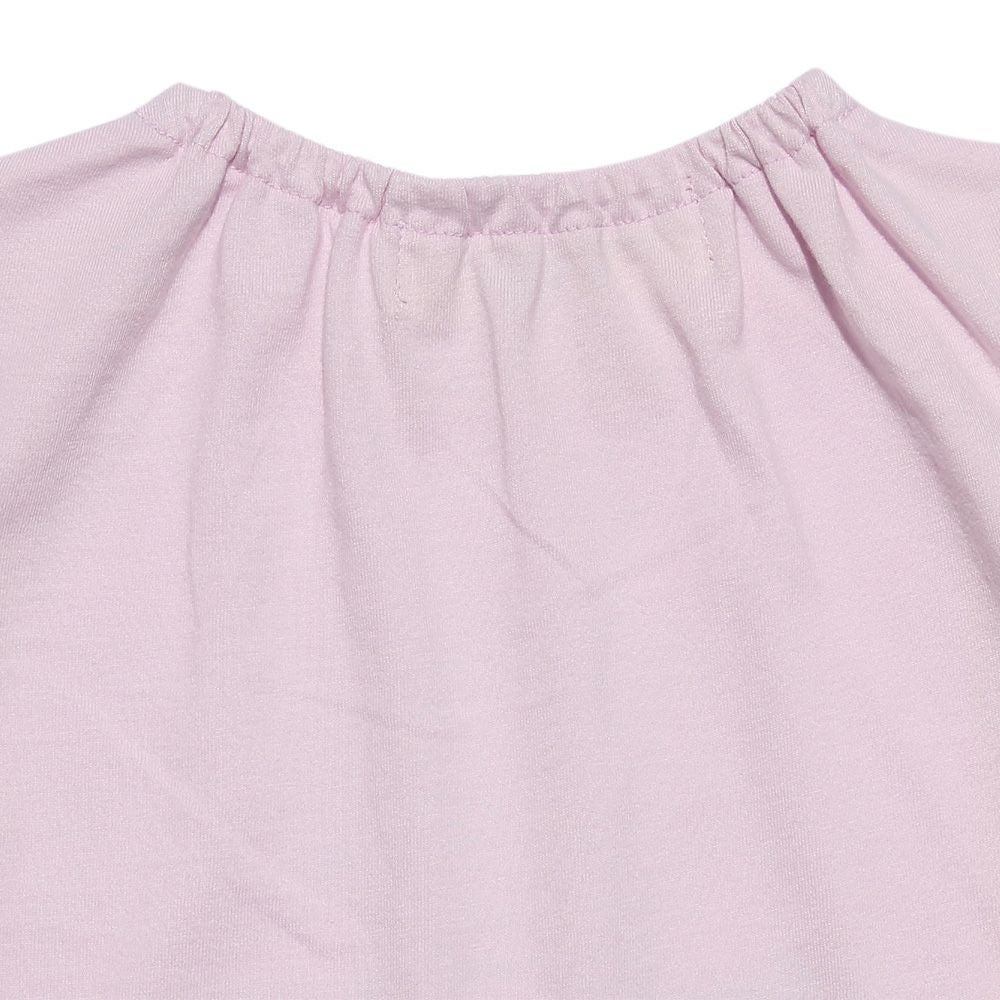 ベビー服 男の子 ベビーサイズ綿100％花モチーフプリントTシャツ ピンク(02) デザインポイント2