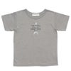 子供服 男の子 綿100％ギタープリント楽器シリーズTシャツ グレー(09) 正面