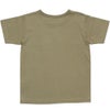子供服 男の子 綿100％ギタープリント楽器シリーズTシャツ カーキ(82) 背面