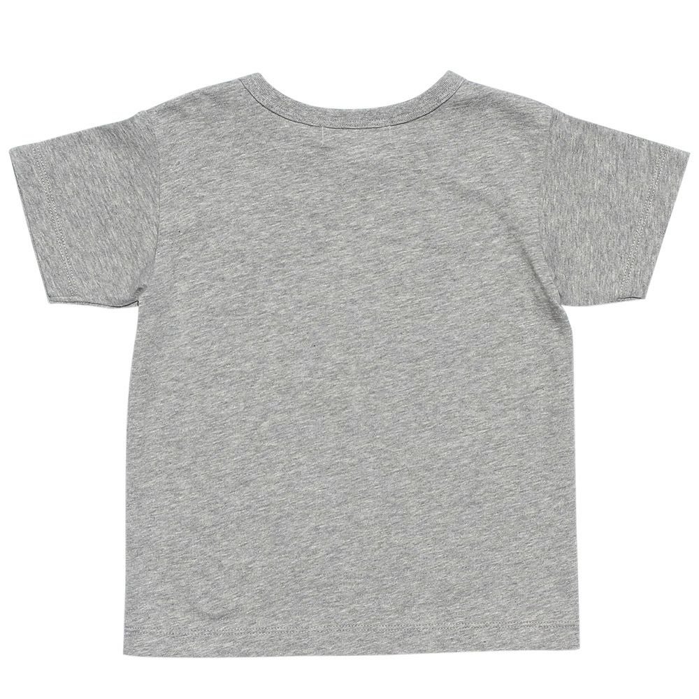 ベビー服 男の子 ベビーサイズ綿100％ギタープリント楽器シリーズTシャツ 杢ｸﾞﾚｰ(92) 背面