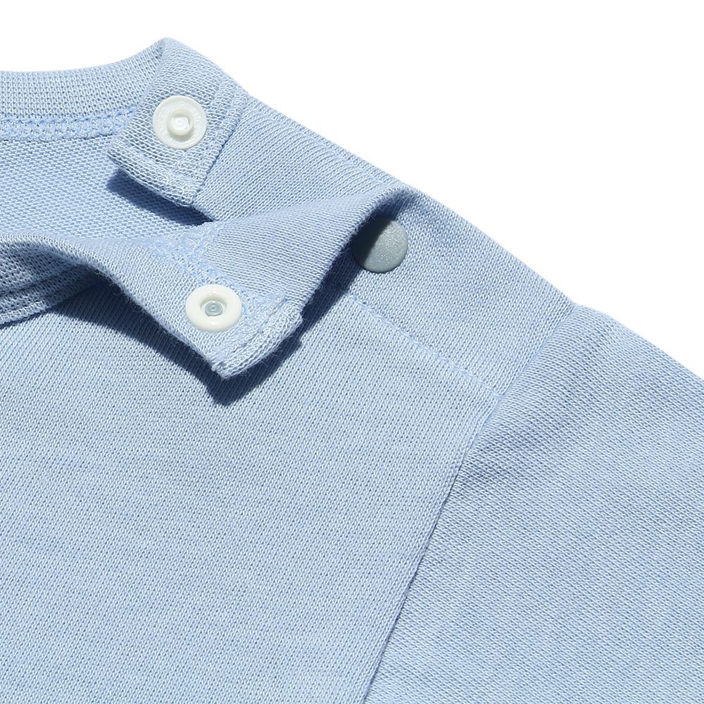 ベビー服 男の子 ベビーサイズ綿100％自転車プリント乗り物シリーズTシャツ ブルー(61) デザインポイント2