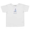 子供服 男の子 綿100％ヨットプリントマリンTシャツ オフホワイト(11) 正面