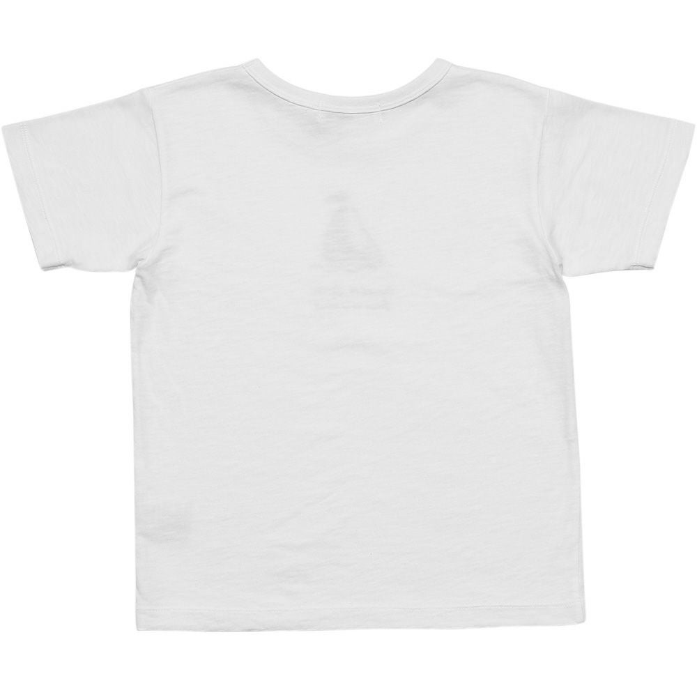 子供服 男の子 綿100％ヨットプリントマリンTシャツ オフホワイト(11) 背面