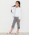 子供服 女の子 綿100％ハート柄カーディガン オフホワイト(11) モデル画像2
