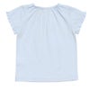 ベビー服 女の子 ベビーサイズ綿100％ドレッサー＆猫プリントフリルつきTシャツ ブルー(61) 背面