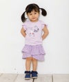ベビー服 女の子 ベビーサイズ綿100％ドレッサー＆猫プリントフリルつきTシャツ パープル(91) モデル画像4