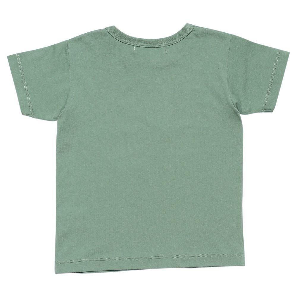 ベビー服 男の子 綿100％ベビーサイズ動物シリーズ恐竜プリント グリーン(08) 背面