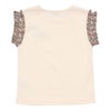 子供服 女の子 綿100％花柄リボンつき袖プリーツデザインTシャツ ピンク(02) 背面