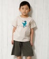 子供服 男の子 変わり編みゆったりシルエットハーフパンツ カーキ(82) モデル画像3