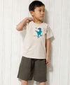 子供服 男の子 変わり編みゆったりシルエットハーフパンツ カーキ(82) モデル画像4
