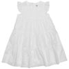 子供服 女の子 日本製綿100％花柄レース裏地付きワンピース オフホワイト(11) 正面