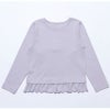 子供服 女の子 綿100％ドレス＆お花＆小物モチーフ刺繍Tシャツ パープル(91) 背面