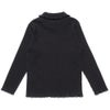子供服 女の子 無地リブ生地インナーハイネックTシャツ ピンク(02) デザインポイント2