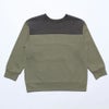 子供服 男の子 ロゴプリント＆カンガルーポケット裏毛トレーナー カーキ(82) 背面