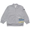 子供服 男の子 電車プリント乗り物シリーズ毛ジップアップジャケット 杢ｸﾞﾚｰ(92) 正面