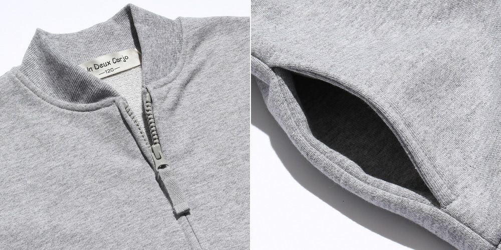 子供服 男の子 電車プリント乗り物シリーズ毛ジップアップジャケット 杢ｸﾞﾚｰ(92) デザインポイント2