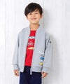 子供服 男の子 電車プリント乗り物シリーズ毛ジップアップジャケット 杢ｸﾞﾚｰ(92) モデル画像1