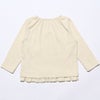 ベビー服 女の子 ベビーサイズリボン＆お花モチーフ＆フリル付きロゴプリントTシャツ アイボリー(12) 背面