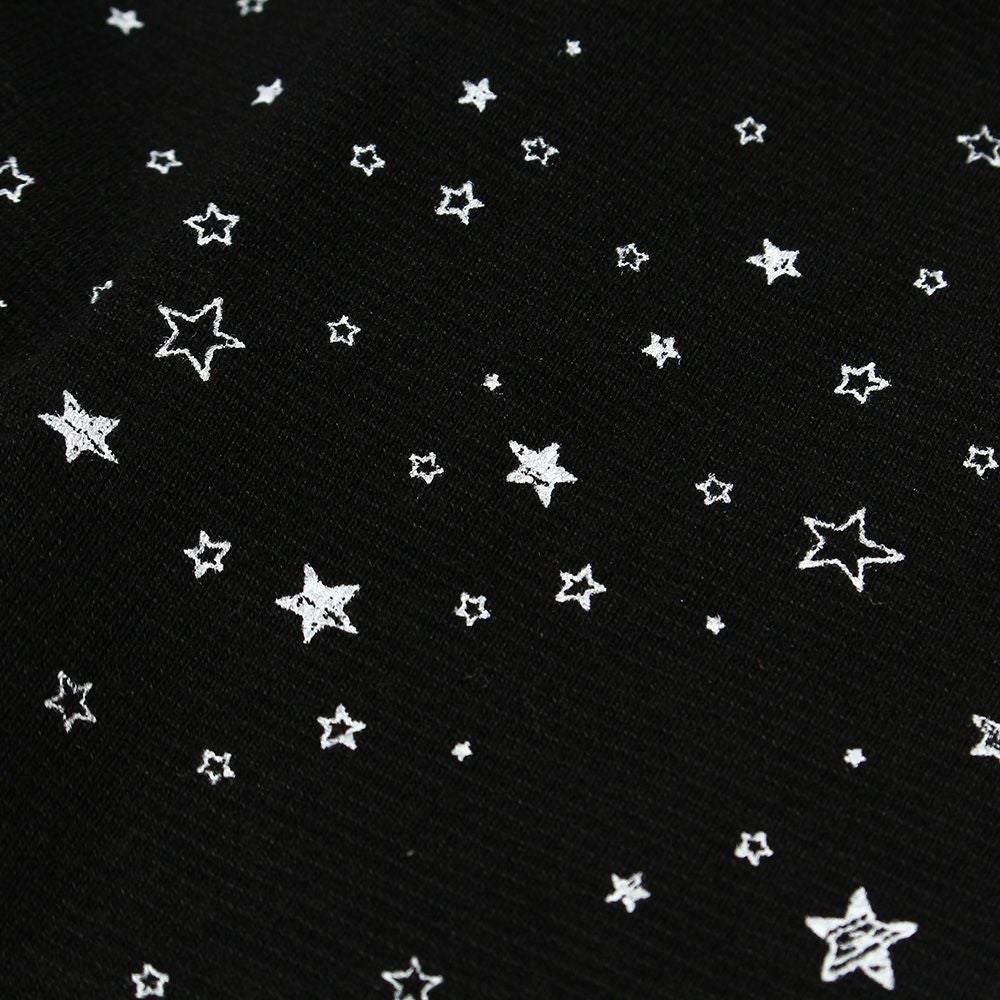 ベビー服 男の子 ベビーサイズ星柄プリントフルレングス10分丈レギンス ブラック(00) デザインポイント2