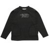 子供服 男の子 ロゴ刺繍ラグラン袖ポケットつきトレーナー ブラック(00) 正面
