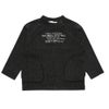 ベビー服 男の子 ベビーサイズロゴ刺繍ポケット付きトレーナー ブラック(00) 正面