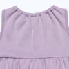 ベビー服 女の子 ベビーサイズダブルニットリボン付きギャザーワンピース パープル(91) デザインポイント2