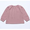 ベビー服 女の子 ベビーサイズ音符＆ロゴプリントバレエモチーフつき裏毛トレーナー ピンク(02) 背面