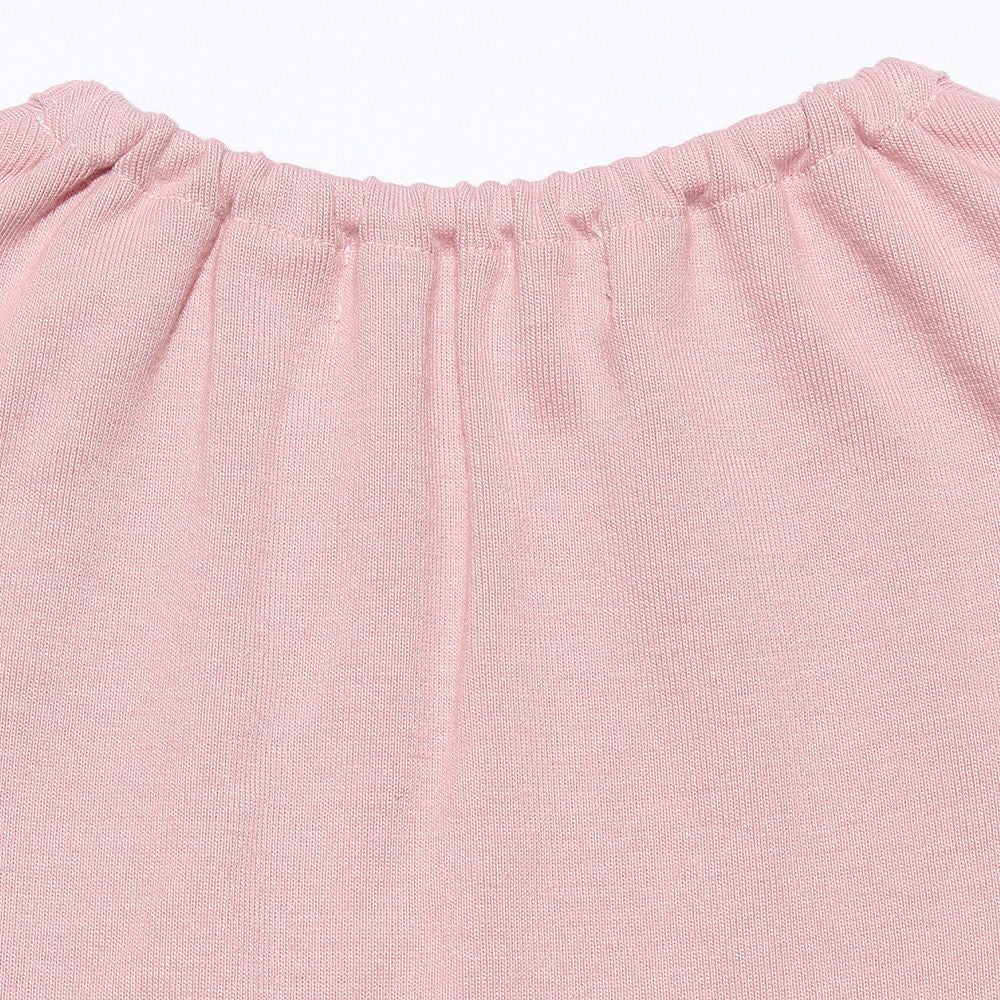 ベビー服 女の子 ベビーサイズリボン付き微起毛素材ワンピース ピンク(02) デザインポイント2