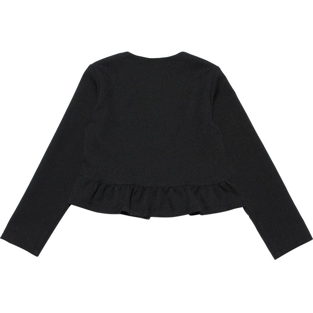 子供服 女の子 日本製フリルつきホック留めジャケット ブラック(00) 背面