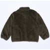 子供服 男の子 ロゴワッペンつきボアジップアップジャケット カーキ(82) 背面