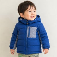 ベビー服 男の子 フード付きジップアップ中綿ジャケットコート