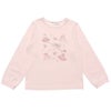 ベビー服 女の子 綿100％バレエモチーフTシャツ ピンク(02) 正面