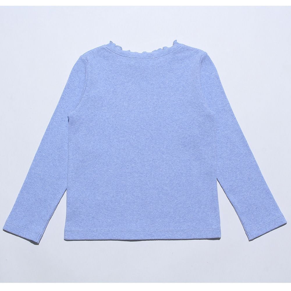 子供服 女の子 音符刺繍リブTシャツ ブルー(61) 背面