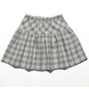 子供服 女の子 チェック柄ギャザースカート 杢ｸﾞﾚｰ(92) 背面