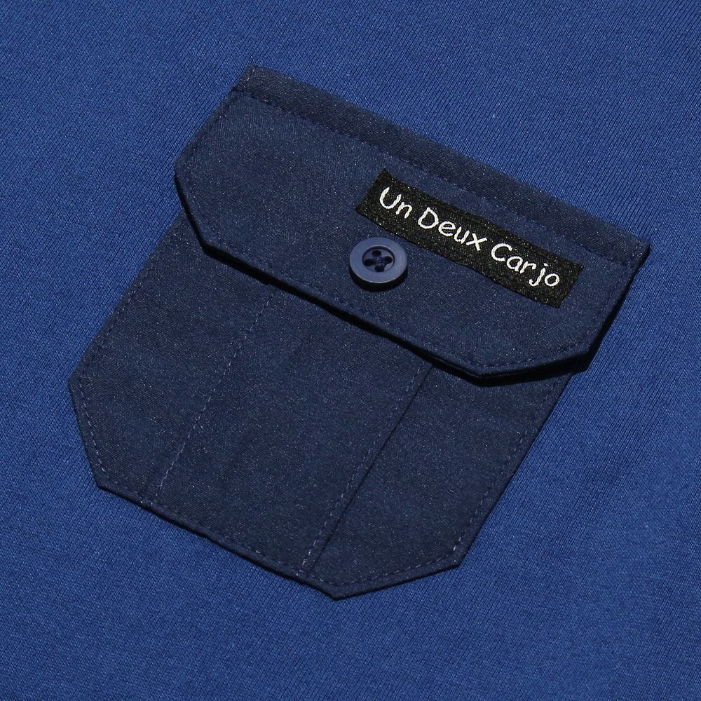 チェック柄重ね着風Tシャツ