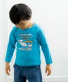 ベビー服 男の子 綿100％乗り物シリーズ電車プリントTシャツ ブルー(61) モデル画像4
