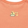 ベビー服 男の子 ショベルカー刺繍＆プリントTシャツ オレンジ(07) デザインポイント2