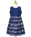 子供服 女の子 日本製音符ワンピース ブルー(61) トルソー正面