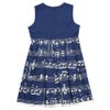 子供服 女の子 日本製音符ワンピース ブルー(61) 背面