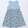 子供服 女の子 日本製花柄リボン付きワンピース ブルー(61) 背面