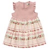 ベビー服 女の子 日本製花柄＆リボンプリントワンピース ピンク(02) 正面