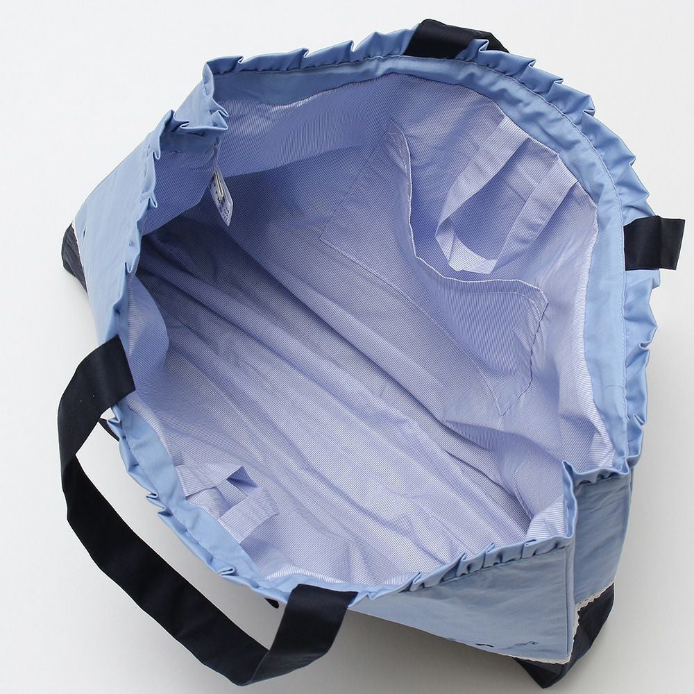 子供服 女の子 リボン付き音符刺繍トートバッグ ブルー(61) デザインポイント2