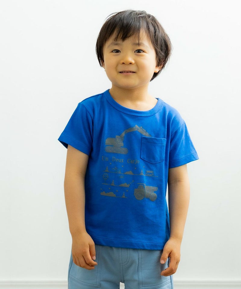プチプラベビー服ならmoononnonがおすすめ!綿100%ショベルカープリントTシャツ
