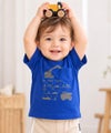 ベビー服 男の子 綿100％ショベルカープリントTシャツ ブルー(61) モデル画像2