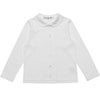 子供服 女の子 綿100％シンプル無地ブラウス ホワイト(01) 正面