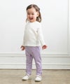 ベビー服 女の子 ベビーサイズ音符刺繍リブTシャツ オフホワイト(11) モデル画像2