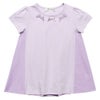 ベビー服 女の子 チェック柄切り替えTシャツ パープル(91) 正面