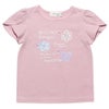 子供服 女の子 綿100％ちょうちょプリントTシャツ ピンク(02) 正面