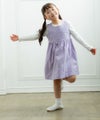 ベビー服 女の子 ダンガリーワンピース パープル(91) モデル画像4