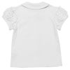 ベビー服 女の子 音符刺繍レースフリルブラウス ホワイト(01) 背面